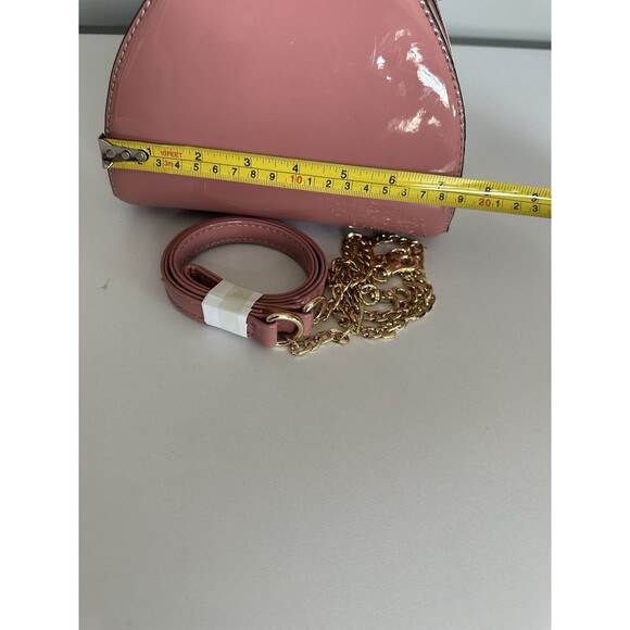 Gramercy & Grand Gorgeous Pink patent leather handbag Gem Clasp Shoulder Bag NEW - Picture 9 of 13